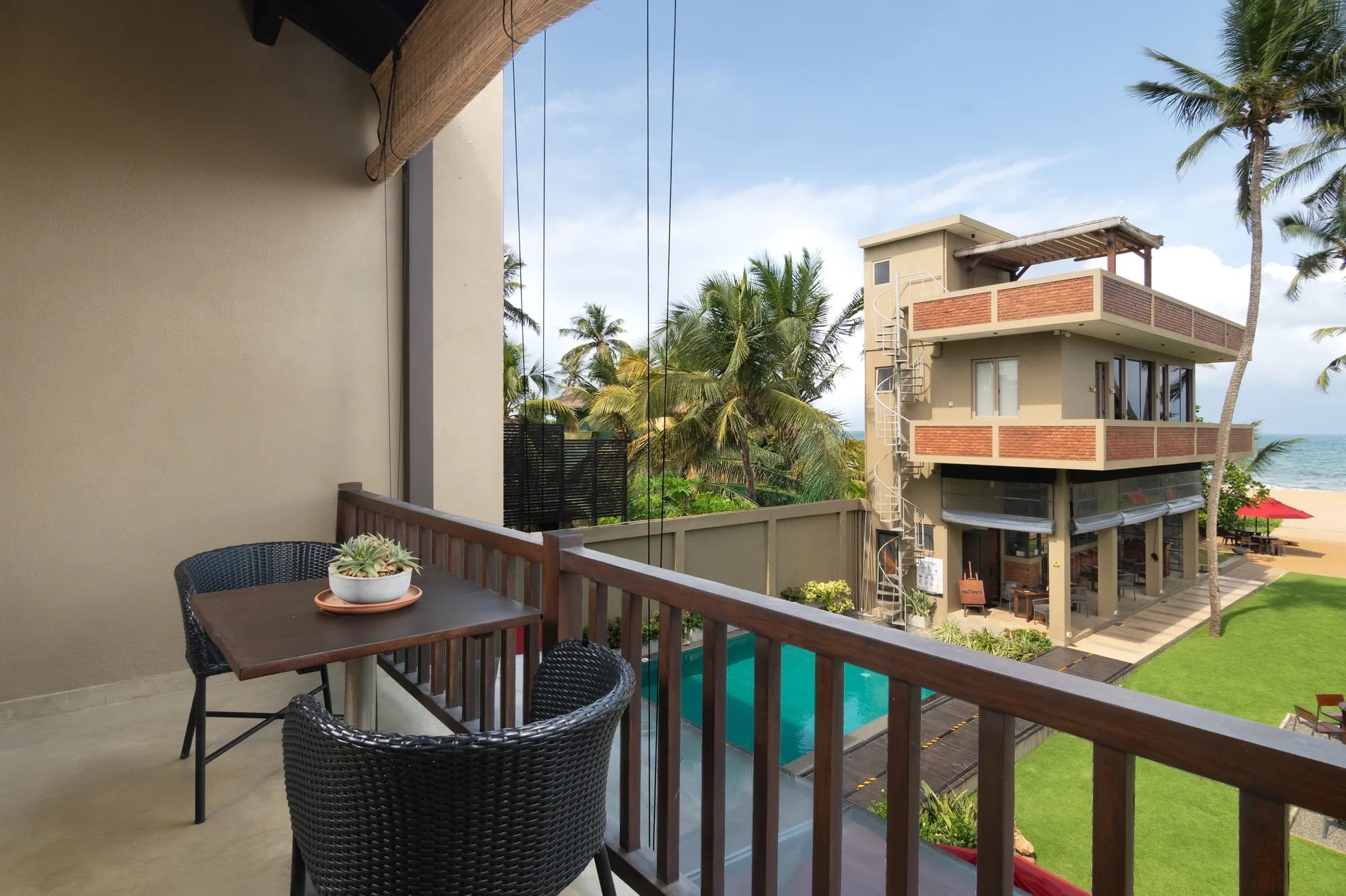 AYUDA Sanctuary Boutique, Negombo, sea-view suite balcony